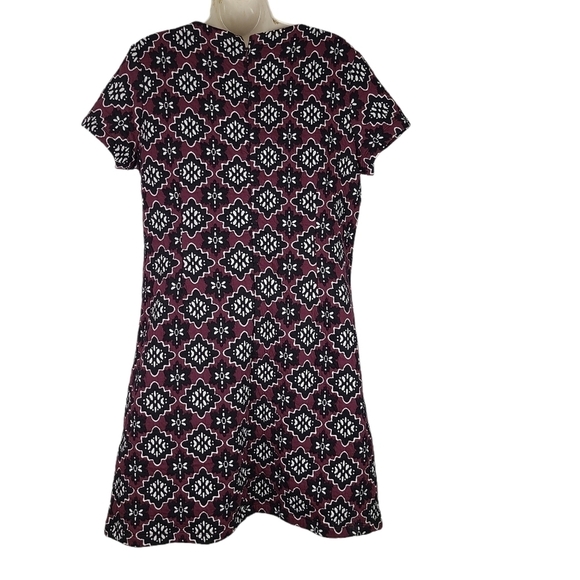 Loft Medallion Burgundy Jacquard Dress Medium‎ - Picture 4 of 4